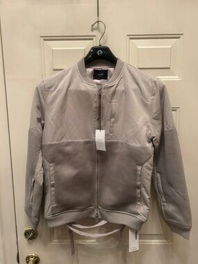 Stampd Taupe Bomber Jacket with Mesh Panels